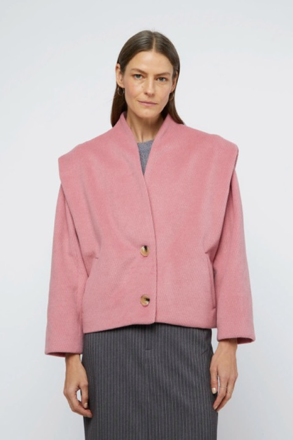 PINK STRUCTURED SHORT JACKET